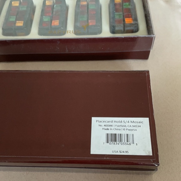 Papyrus set of 8 mosaic place card holders - Picture 2 of 2